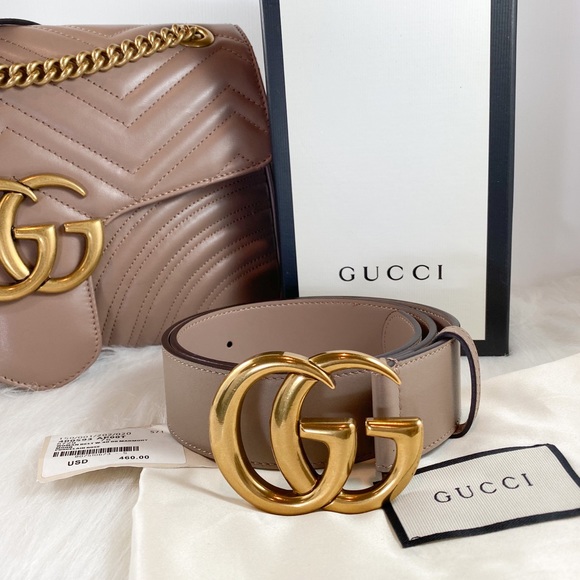 SOLD Gucci Double G Buckle Leather Belt 1.5” sz 75 - Picture 2 of 6